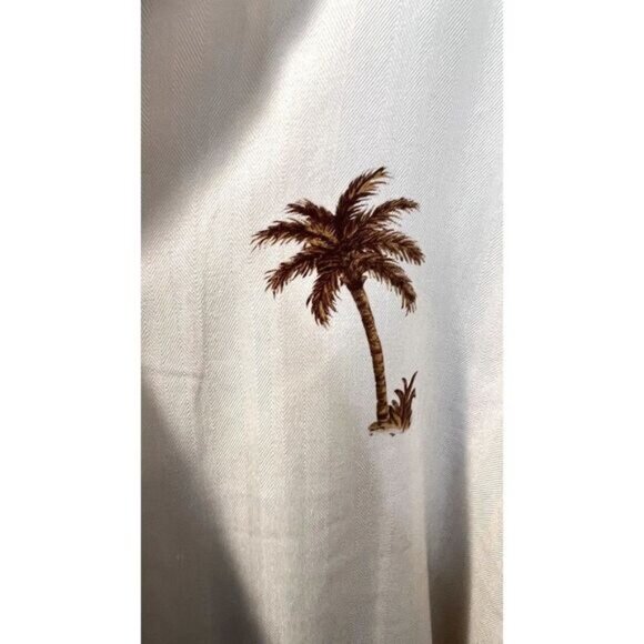JoS A BANK Mens Relaxed-fit SILK Button Down Short-Sleeve Camp Beach‎ Shirt - Picture 6 of 6